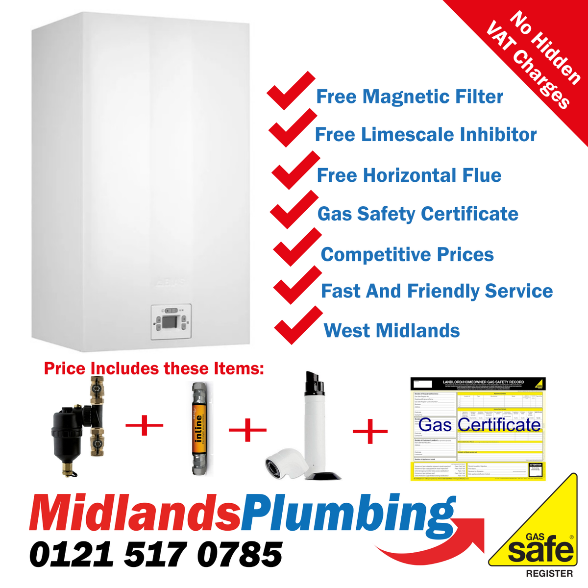 Biasi Basica 24C Combi Boiler Supplied Fitted UK