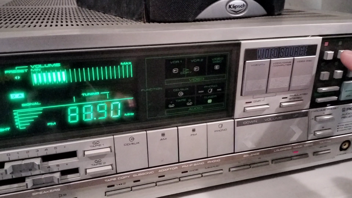 Pioneer RARE SX-V90 Silver AM/FM Stereo AV Receiver - Working