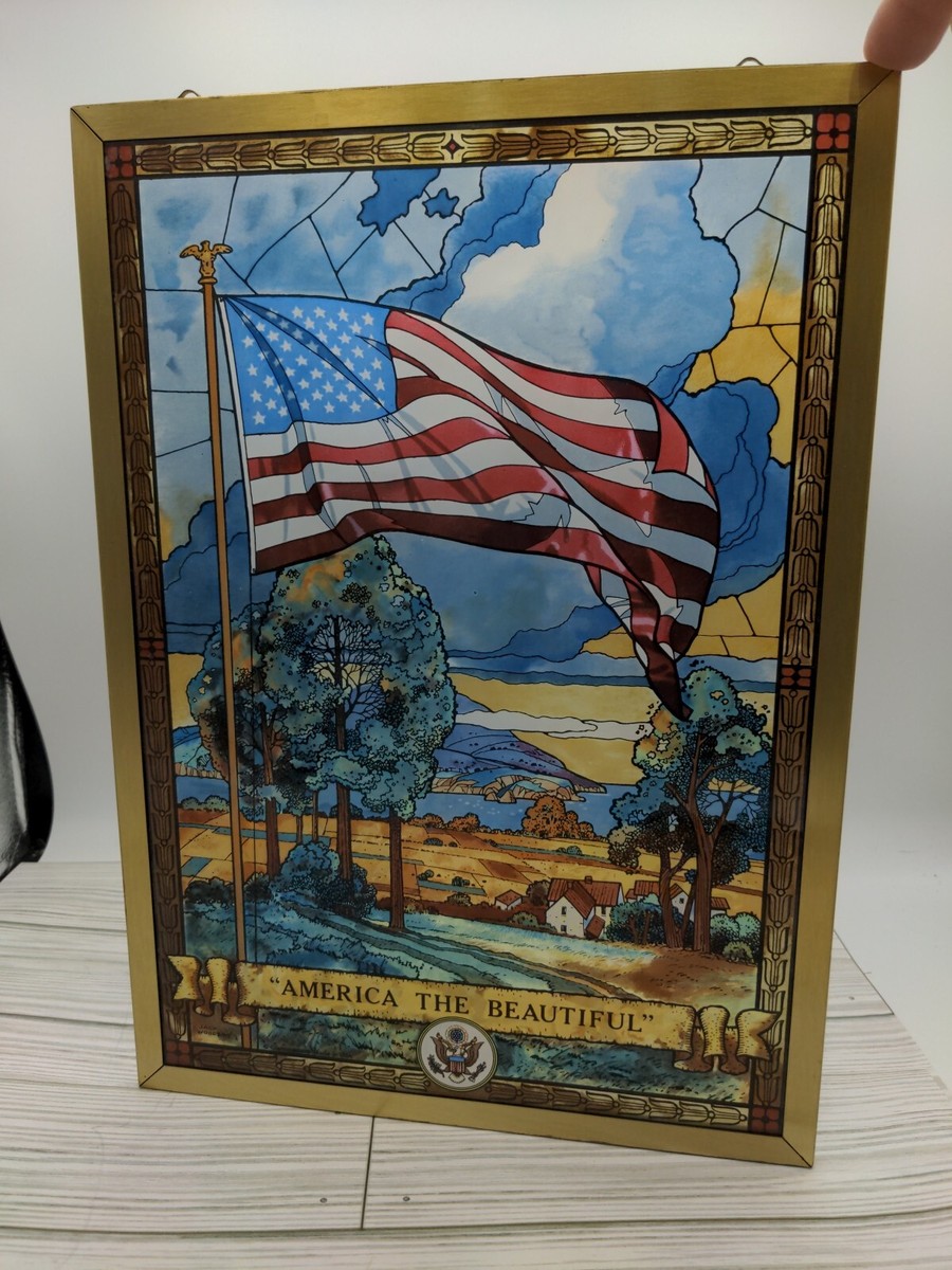 ジャック・ウッドソン ヴィンテージ ステンドグラス アメリカ・ザ・ビューティフル Jack Woodson America The Beautiful Glass Master Made In USA 13 L x
