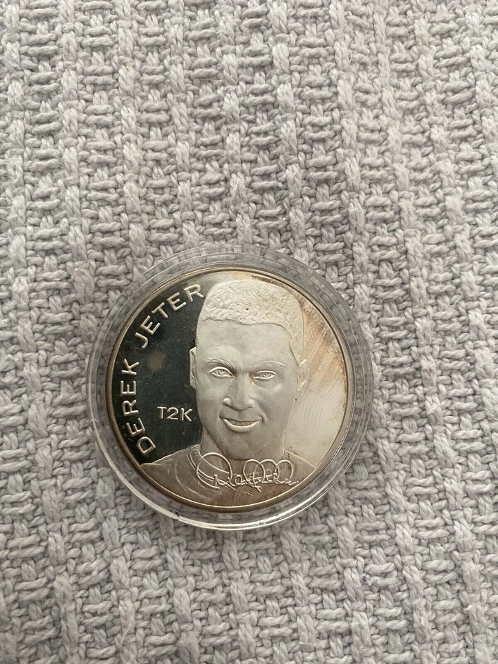 Moneda de plata rara Derek Jeter T2K The Team serie 2000 como nueva 211/2000 Foto 3 de 4