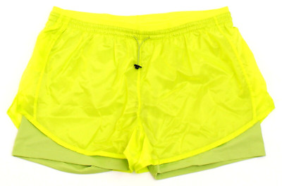 Nike Women's XL Atomic Green Icon Clash Tempo Luxe Double Layer Running Shorts