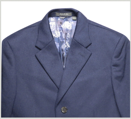 Indochino Mens Coat 42 L Navy Wool Cashmere Dress Classic Jacket Winter Fall NEW - Picture 7 of 9