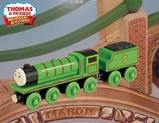 THOMAS FRIENDS WOODEN RAILWAY HENRY NEW IN BOX W/CHARACTER CARD - RARE HTF