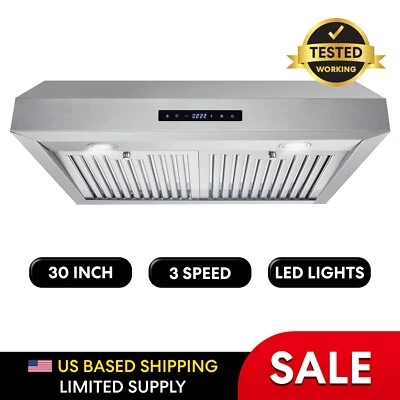 COSMO 30 in Under Cabinet Range Hood (OPEN BOX) Touch Controls, Stainless Steel, LED