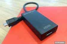 eSTUFF ES2800 Micro USB SlimPort to HDMI Adapter, 15 cm Cable, Black, NEW, Original Packaging