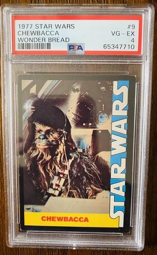 1977 Wonder Bread Star Wars #9 Chewbacca — PSA 4