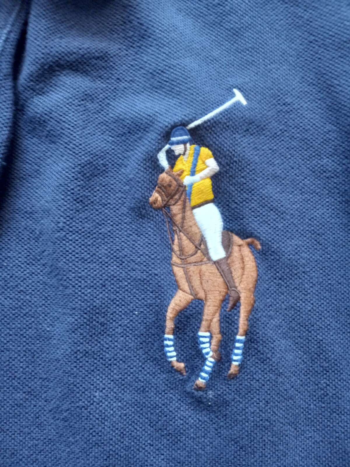 POLO Ralph Lauren camicia maniche lunghe uomo taglia XL blu navy cotone grande pony