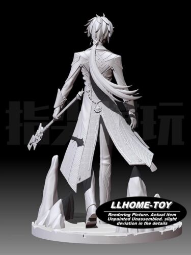 Game GS Zhongli Elegance gentleman hold a spear Resin 3D Print GK Kit Figure - Picture 6 of 13
