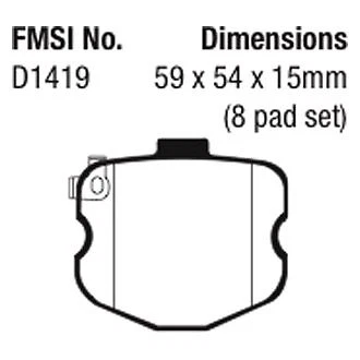 EBC DP41771/3R Yellowstuff Front Brake Pads for 2010-2013 Chevy Corvette - Image 4 of 4