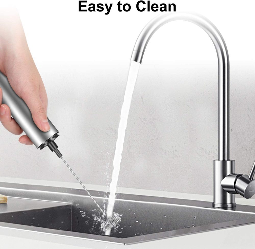 Milk Frother USB Rechargeable Handheld Coffee Frother Chocolate