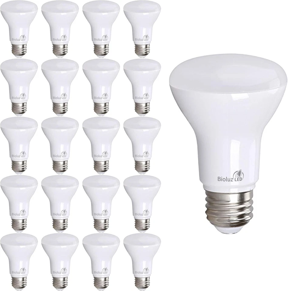 Energy Efficient 20-Pack BR20 LED Bulbs, 6W Equals 50W, Flicker-Free Lighting - Image 3 of 4