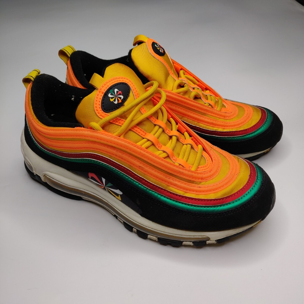 Nike Air Max 97 Sunburst Mens Size Yellow Athletic Running Shoes Sneakers