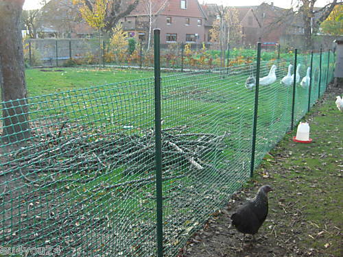 Zaun Gartenzaun Kunststoffzaun Gitterzaun Geflügelzaun HaGa® 25m L x 1,2m Höhe - Bild 3 von 8
