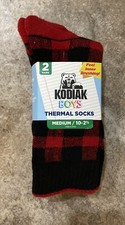 kodiak boys thermal creek socks 2 pairs 1 pack size medium 10 - 2.5