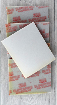 3m Sanding Sponge 4-1/2 in x 5 1/2 in x 3/16 in/po Super Fine 06964 ~ 5 sponges