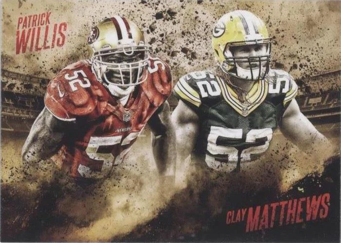 2014 Topps Fire Clay Matthews Patrick Willis #CF-WM