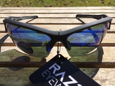 RAZE Eyewear Sunglasses Pursuit Black Gray Mirrored Smoke Lens