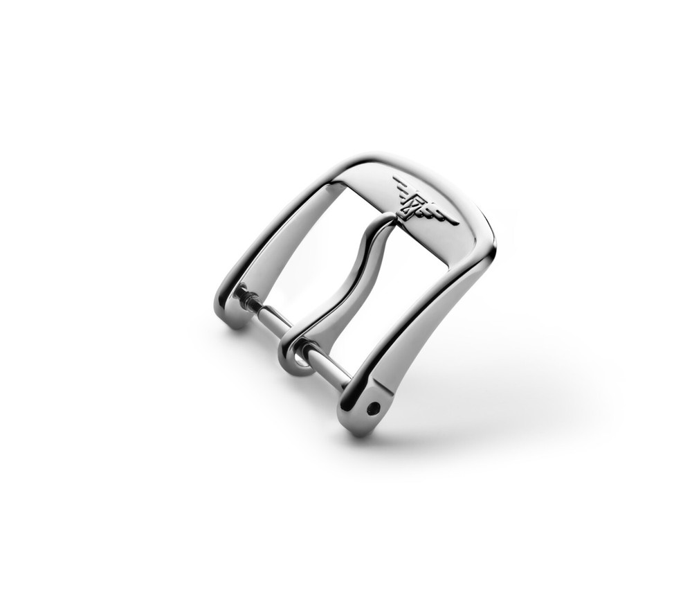 Original Longines 18mm Silver Clasp Buckle For Straps with 18mm at Buckle End