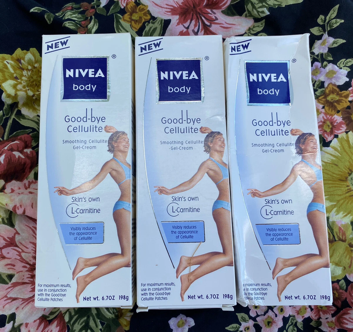 3 NEW Nivea Body Good-Bye Smoothing Cellulite Gel Cream L