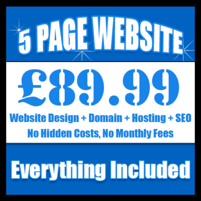 5 PAGES BESPOKE WEBSITE WEB DESIGN PERSONAL OR BUSINESS