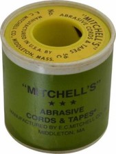 Made in USA 3/32" Wide, 180 Grit Crocus Abrasive Tape 50' Long, Very Fine Grade