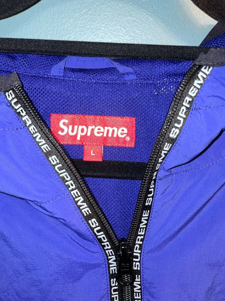 Blue Supreme half zip Reflective windbreaker | eBay Blue Supreme half zip Reflective windbreaker | eBay