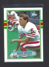 1989 Topps #15 Mike Cofer Rookie Card (RC) San Francisco 49'ers Football. rookie card picture