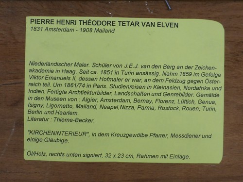 Tetar van Elven Gemälde Malerei Kircheninterieur niederländischer Maler 19. Jh. - Picture 11 of 11