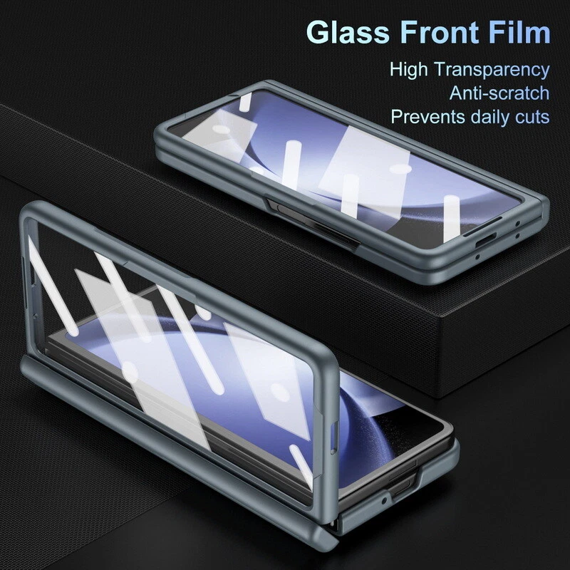 For Samsung Galaxy Z Fold6 Fold5 4 3 PC Case With Tempered Glass Hinge Stand Pen - Image 4 of 4