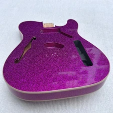 Guitar body Telecaster Thinline HS Semi hollow alder purple glint 4.29 LBS