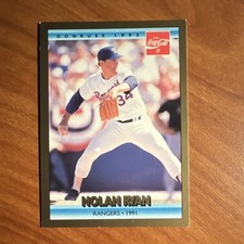 Donruss Coca-Cola 1992 Nolan Ryan No-hitter No. 7 #25 Texas Rangers