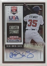 2015 Contenders USA Baseball Playoff Ticket 3/15 Christin Stewart #16 Auto 0d4