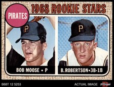 1968 Topps #36 Bob Robertson Pirates Rookies A COMMON VARIATION ROOKIE 8 - NM/MT