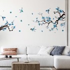 6 Pieces Flowers Wall Decals Vinyl Dragonflies Flowers Wall Stickers Removable