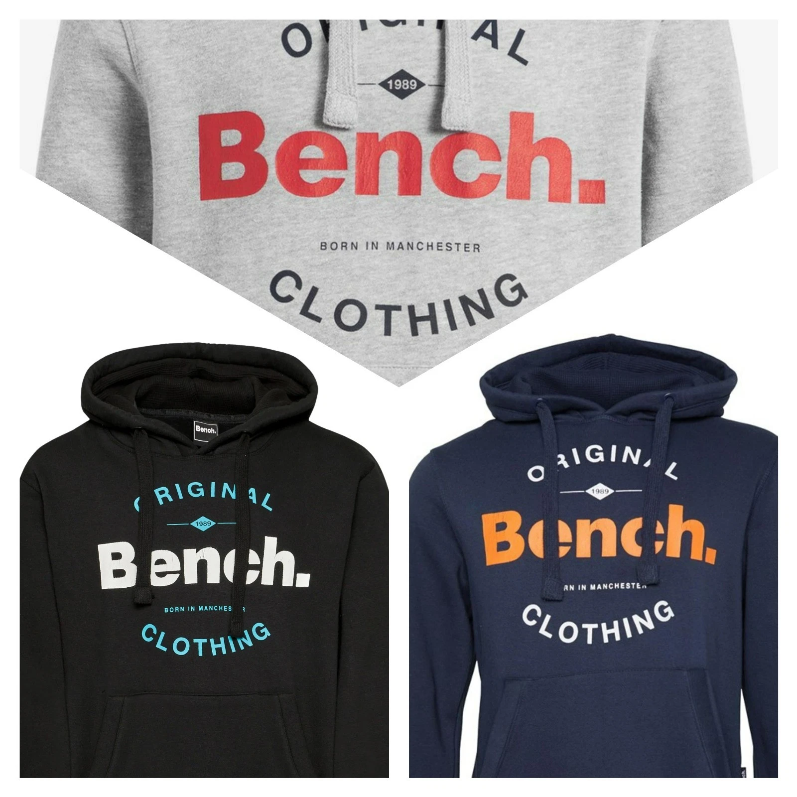 Bench Mens Pastain Hoodie Hooded Sweat Overhead Sweatshirt