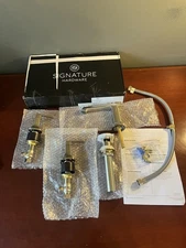 Signature Hardware SHWSCSF807ZBN Sefina 1.2 GPM Widespread Bathroom Faucet READ