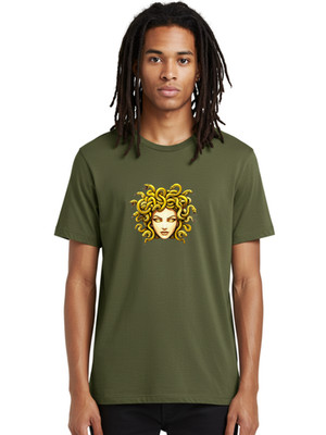 Medusa-2 Mens Graphic Tee, 100% Cotton, Casual Summer Wear