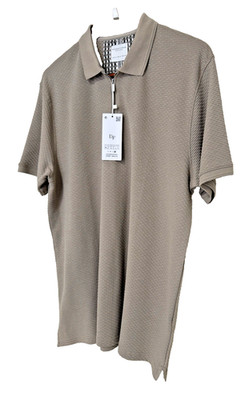 ***DENIM & FLOWER-RICKY SINGH***NWT***MENS SWEATER SHORT SLEEVE TAUPE XL KNIT
