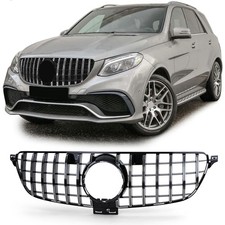 Sport Kühlergrill Frontgrill Schwarz Chrom passt für Mercedes GLE W166 2015-2019