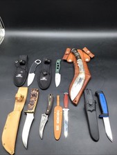 Mixed Lot Of 7 Fixed Blade Knives/Mossy Oak/Morakniv/Thrower 515