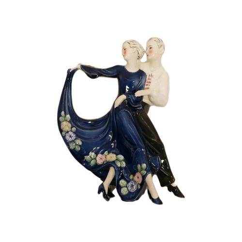 KATZHUTTE ART DECO PORCELAIN FIGURINE DANCING COUPLE C.1930'S GOLDSCHEIDER ERA - Picture 19 of 20