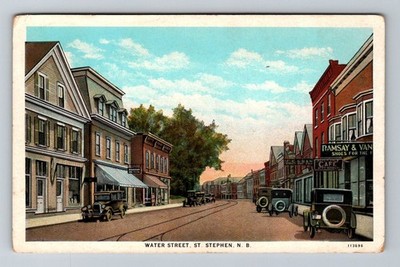Canada- Stephen New Brunswick Water Street Old Postal PC View Vintage Postcard