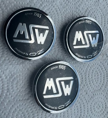 MSW hub wheel center plastic cap set of 3, black chrome cover  60mm XC566VW
