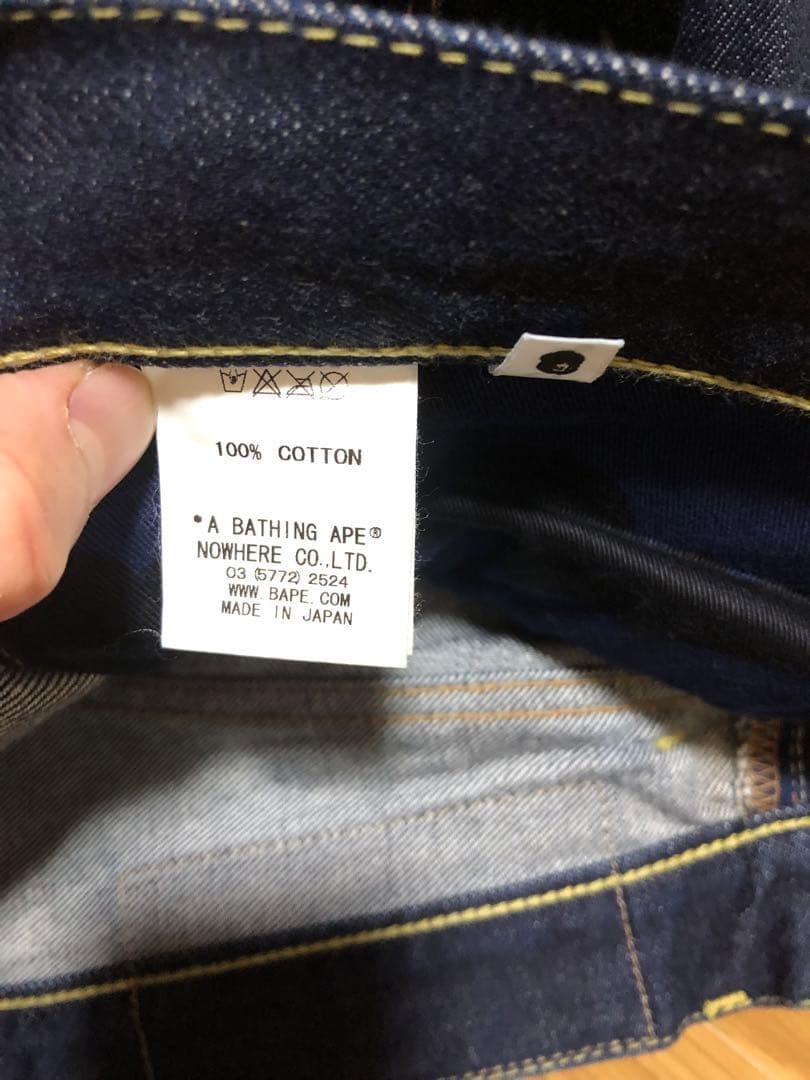 A Bathing Ape BAPE Denim Pants Jeans Blue M BA0226194 thumbnail 9