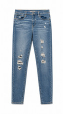 Levi  s 720 High Rise Super Skinny Jeans Women  s 29 Blue Distressed Stretch