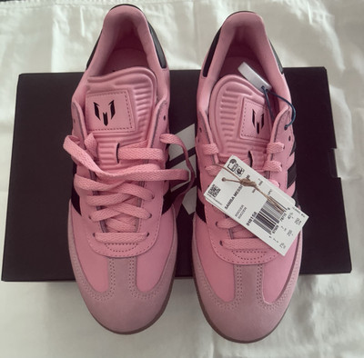 Adidas Lionel Messi x Samba Inter Miami CF Home Kit Size 7  1/2 Mens Pink Shoes