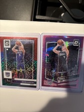 2 23-24 Donruss Optic #133 Kevin Huerter Hyper Pink #135 Red Purple Green Optic