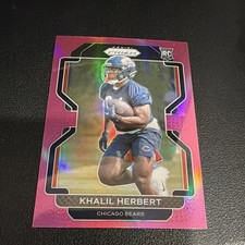Panini 2021 Prizm Pink Prizm Rookie #425 Khalil Herbert Chicago Bears Football