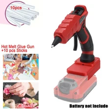 Hot Melt Glue Gun For Craftsman 20V Battery W/10pcs Clear Glue Stick Repair Tool