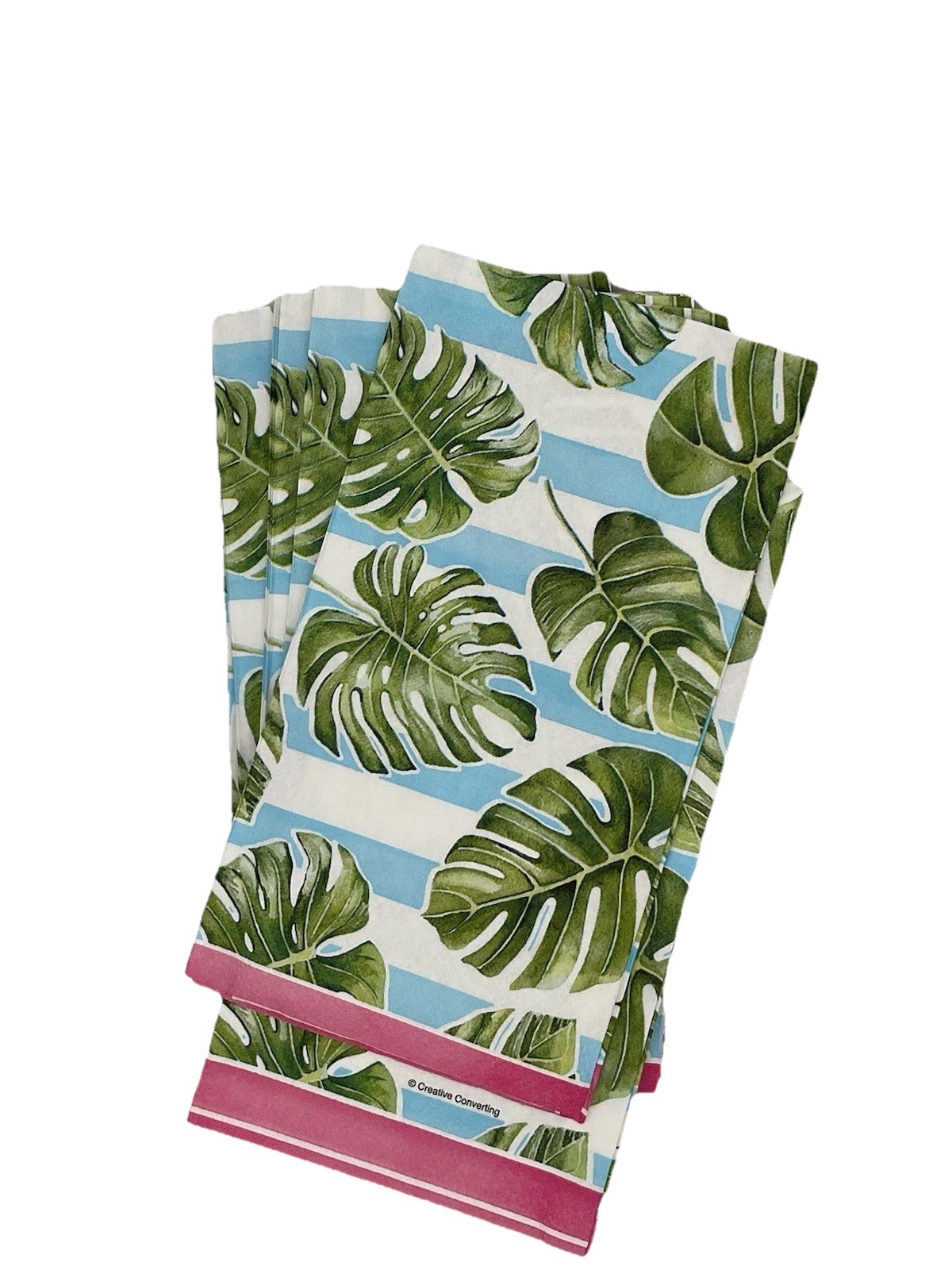 TWO CREATIVE CONVERTING paper Dinner Napkins. Decoupage. Tropical,Monstera,Palm